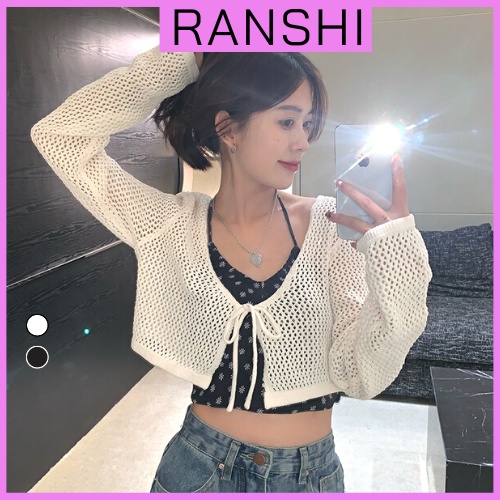 Áo Khoác Lưới Croptop Mùa Hè RANSHI Siêu Xinh Cho Nữ HÀNG LOẠI 1 Dễ Phối Đồ Mặc Đi Chơi Du Lịch Dã Ngoại - RA129