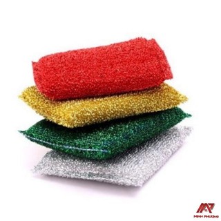 (sỉ HCM) 5 Miếng cước rửa chén kim tuyến (Giao màu ngẫu nhiên)