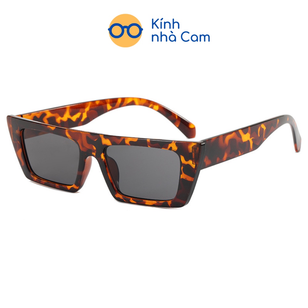 Kính Râm Chữ Nhật Thời Trang, Kính Mắt UV400 Ulzzang Thời Trang Hàn Quốc Nam Nữ FERADO (tặng kèm hộp đựng kính)