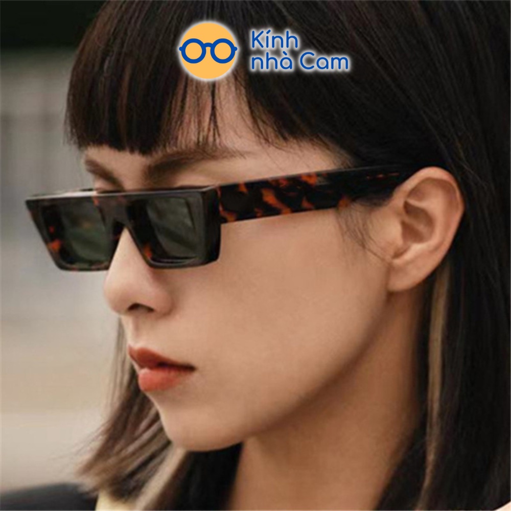 Kính Râm Chữ Nhật Thời Trang, Kính Mắt UV400 Ulzzang Thời Trang Hàn Quốc Nam Nữ FERADO (tặng kèm hộp đựng kính)
