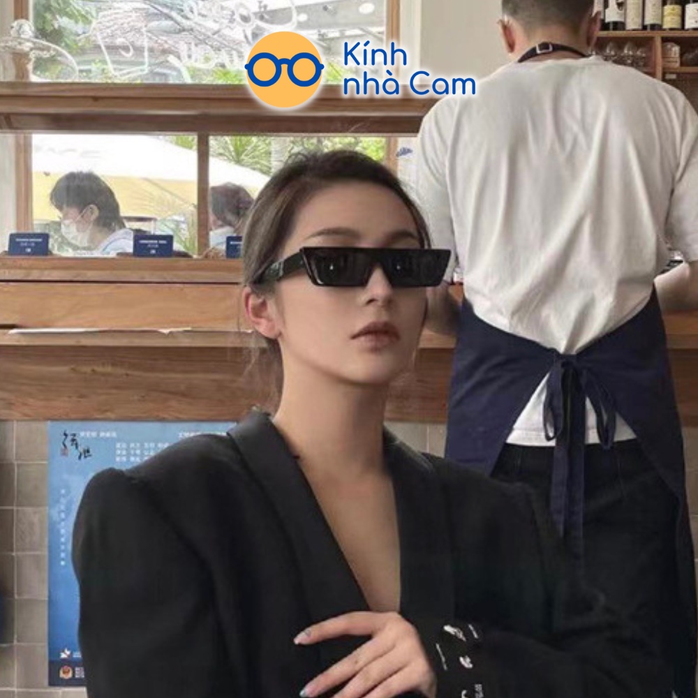 Kính Râm Chữ Nhật Thời Trang, Kính Mắt UV400 Ulzzang Thời Trang Hàn Quốc Nam Nữ FERADO (tặng kèm hộp đựng kính)