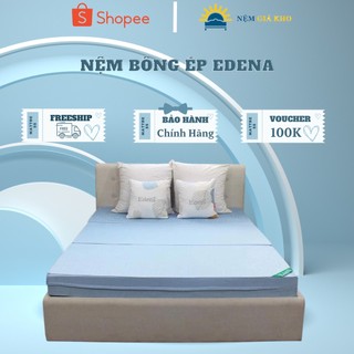 Nệm Bông Ép Edena Gấp 3 Không Bị Xẹp Lún - Chính Hãng - Giao màu ngẫu nhiên
