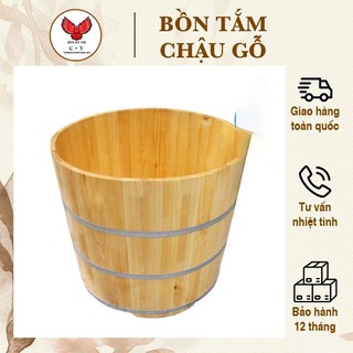 Bồn tắm gỗ thông nhập khẩu ⚡ HÀNG LOẠI 1 ⚡ bồn tắm ngâm thảo dược thư giãn