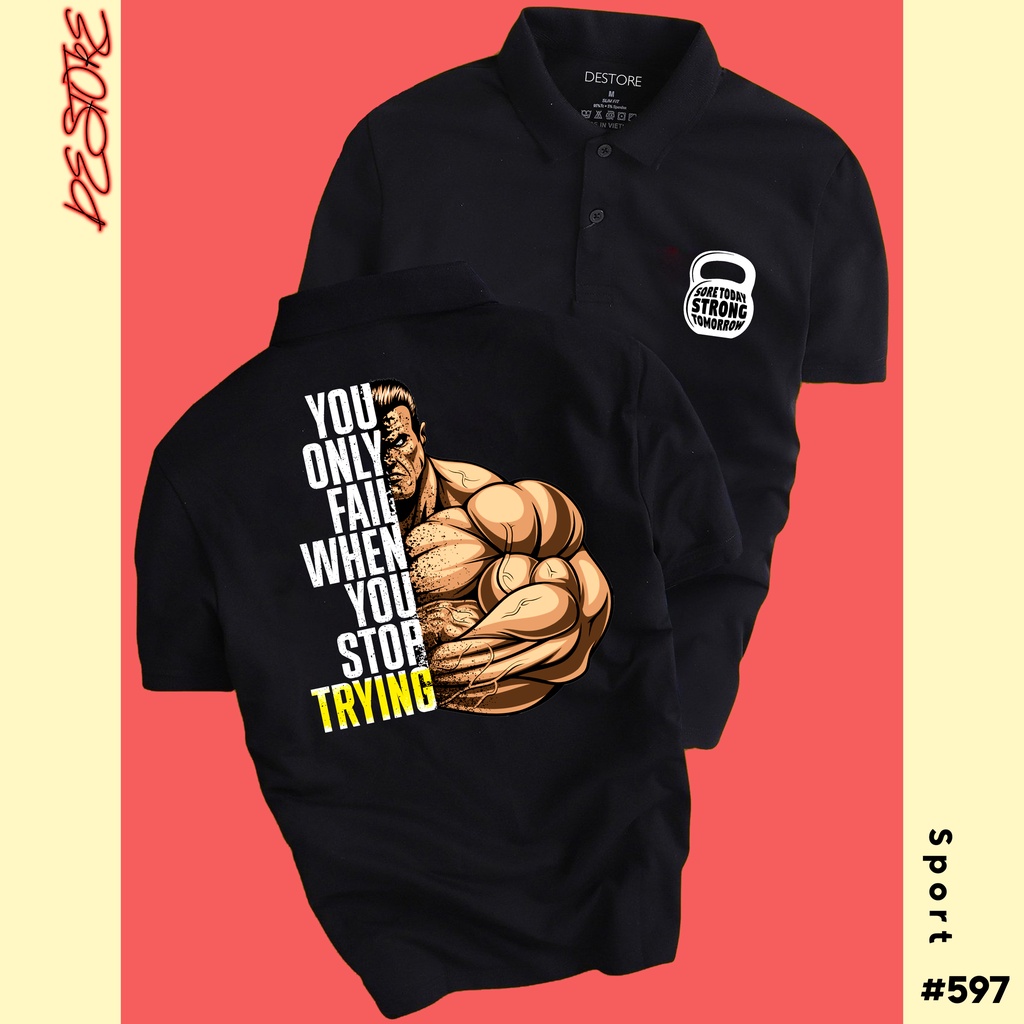 Áo polo thể thao nam polo cá sấu lạnh co giãn 4 chiều thoải mái