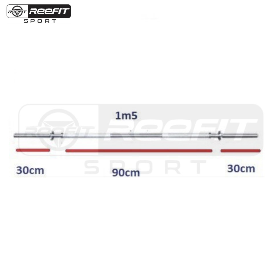 Đòn tập tạ đòn gắn tạ đòn tập squats đòn tập ngực đòn tập vai Reefit dài 1m5 (phi 25)