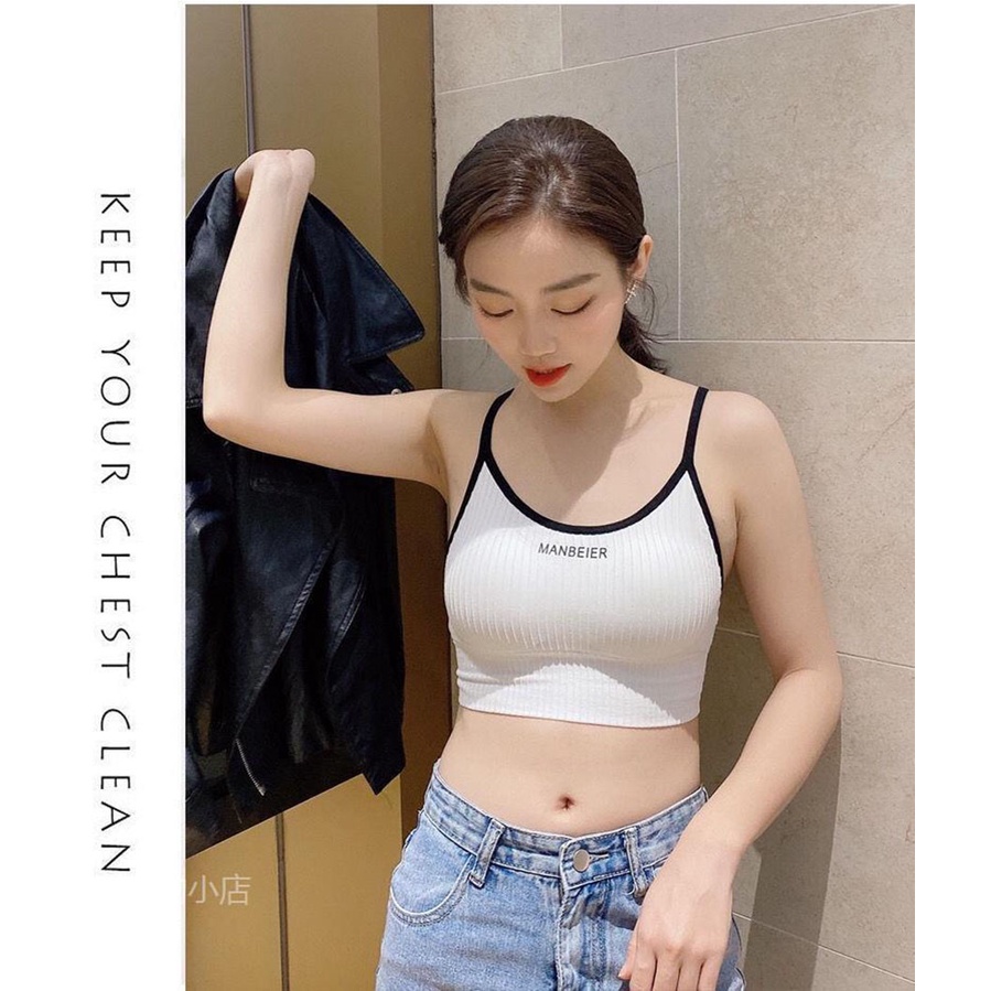 Áo hai dây nữ croptop có sẵn đệm ngực hickies lacing system
