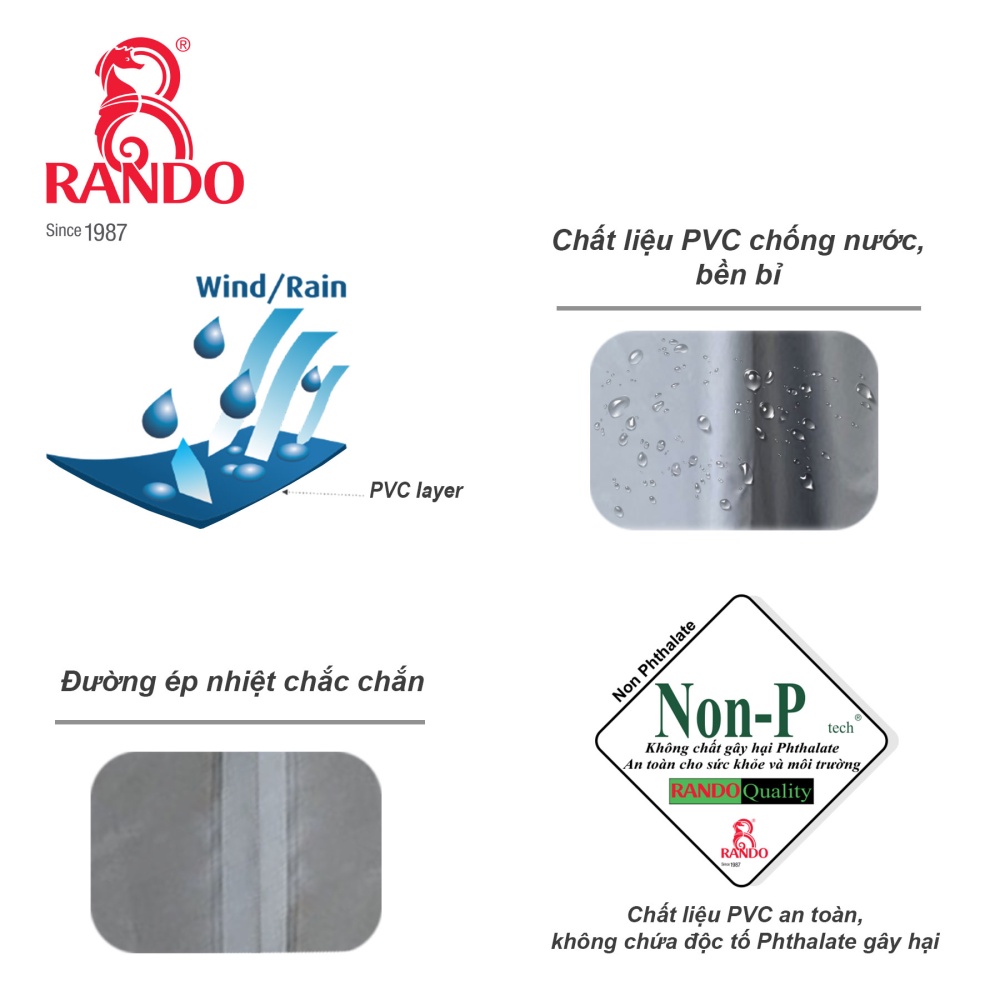 Áo Mưa Encir 0.17 Cho Nam Và Nữ Chính Hãng Rando