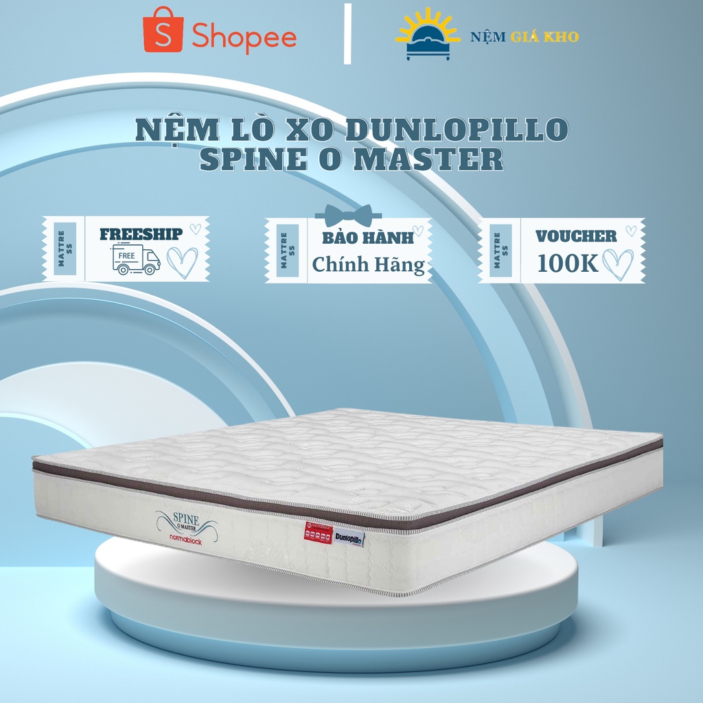 Nệm Lò Xo Dunlopillo Spine O Master, Êm Ái, Thoáng Mát Tối Ưu