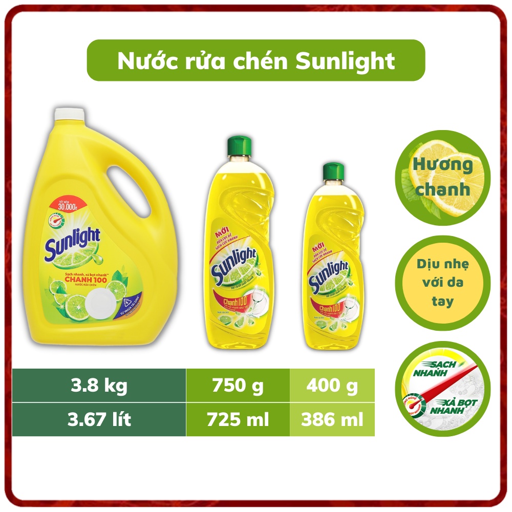 NƯỚC RỬA CHÉN SUNLIGHT 400G