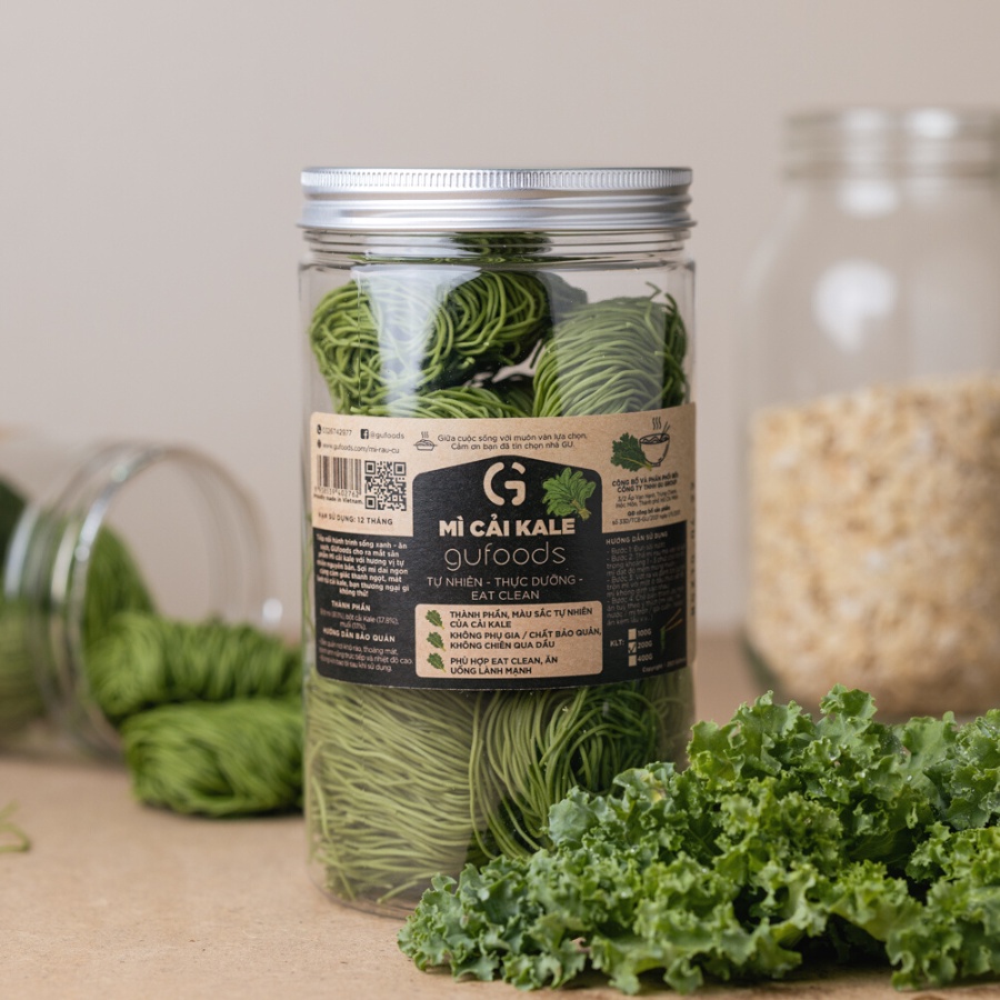 Combo 2 Mì cải Kale GUfoods (25g/200g/400g) - Giàu chất xơ, Tự nhiên, Healthy, Eat clean