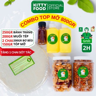 COMBO bánh tráng phơi sương 1.1KG - muối tôm hành phi -  bơ béo - tóp mỡ - sốt tắc ăn vặt Sài Gòn siêu ngon
