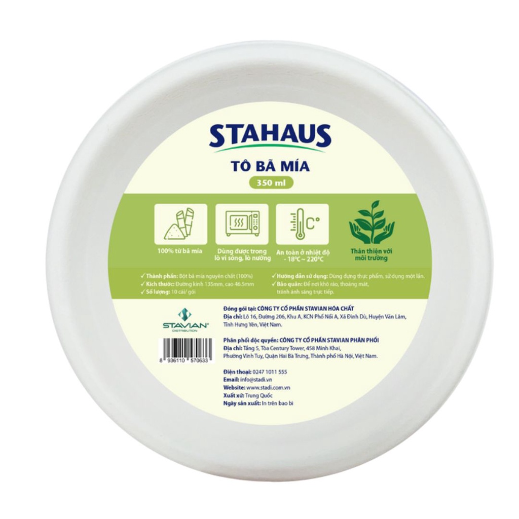 Tô bã mía Stahaus 350ml