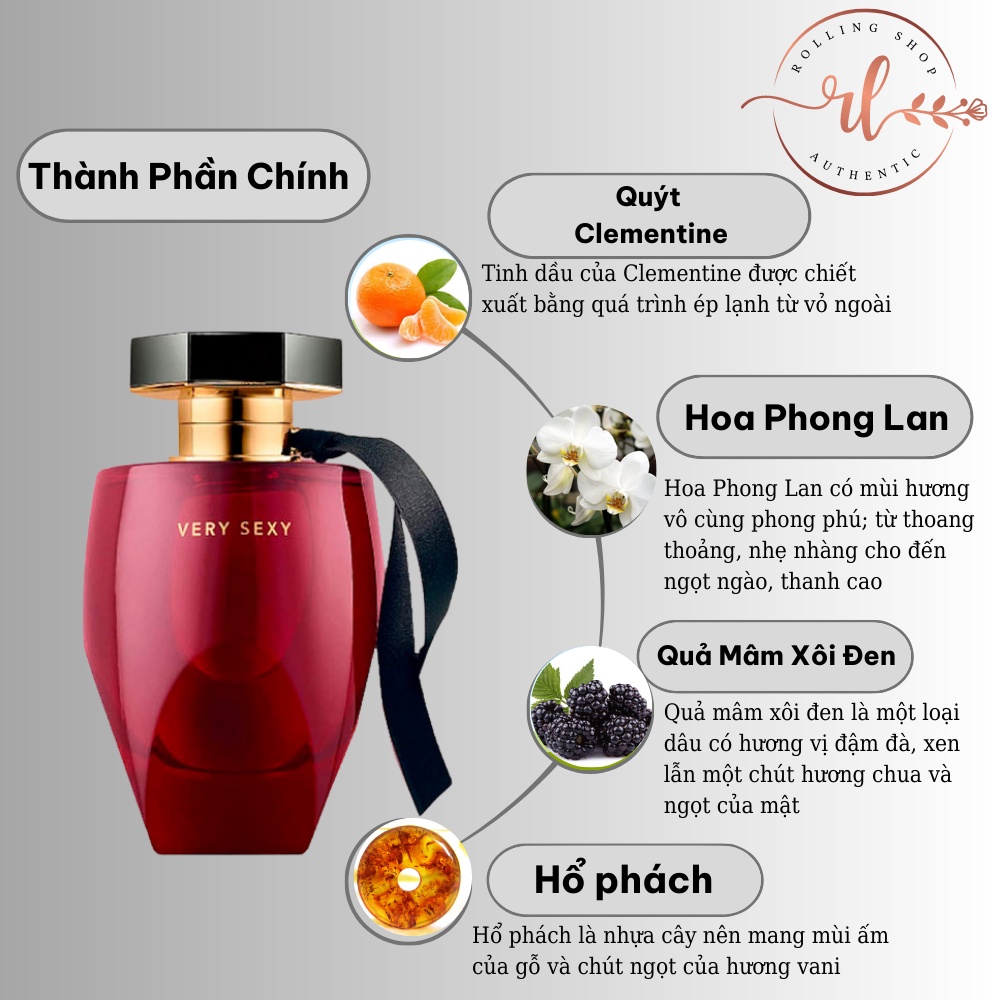 Nước Hoa Chiết Nữ Victoria's Very Sexy Quyến Rũ, Gợi Cảm Đầy Lôi Luốn Dung Tích 10ml - Rolling Shop