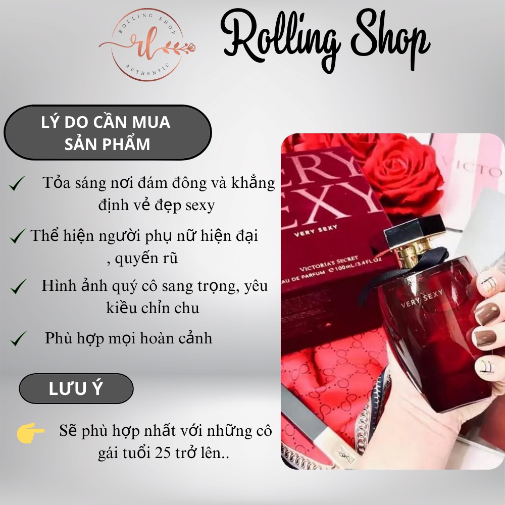 Nước Hoa Chiết Nữ Victoria's Very Sexy Quyến Rũ, Gợi Cảm Đầy Lôi Luốn Dung Tích 10ml - Rolling Shop