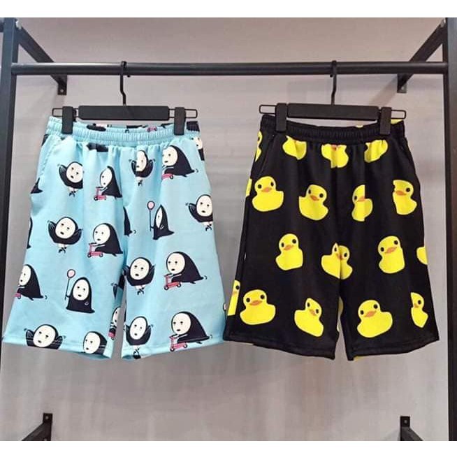 Quần Đùi Hoạt Hình In Vịt Vàng Siêu Dễ Thương