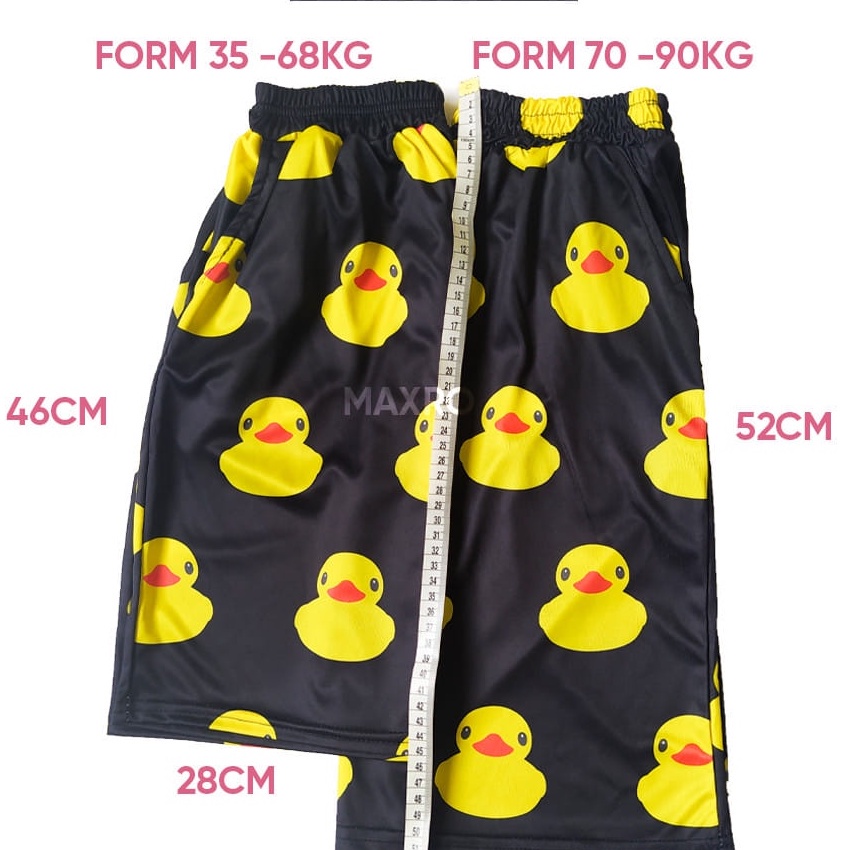 Quần Đùi Hoạt Hình In Vịt Vàng Siêu Dễ Thương