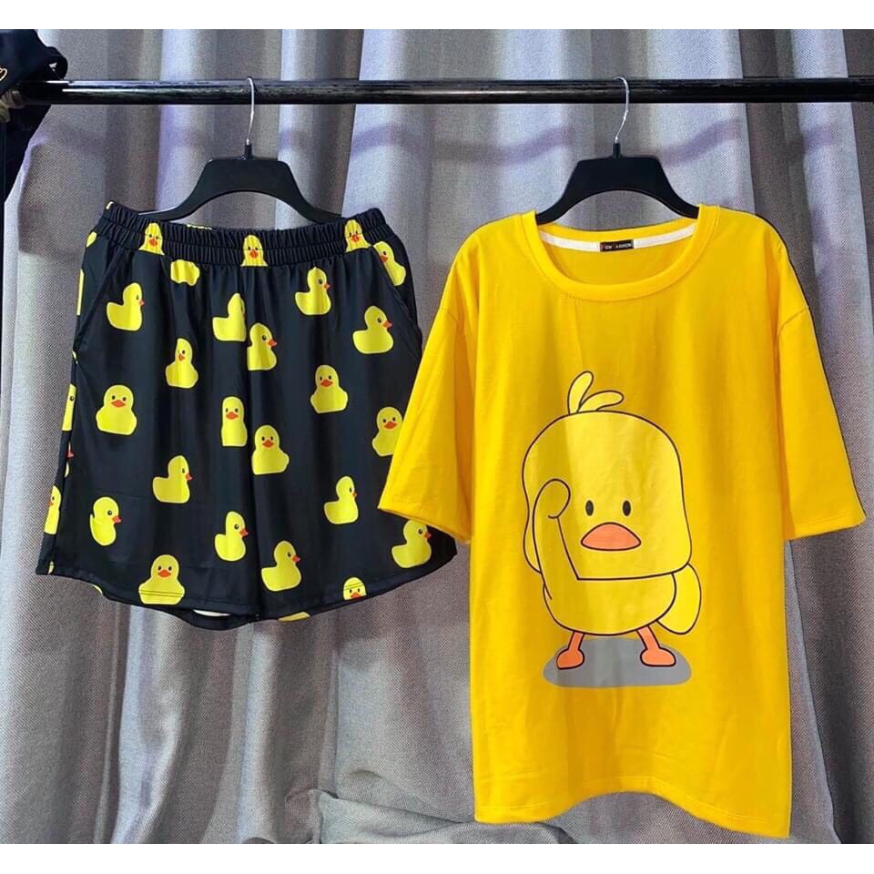 Quần Đùi Hoạt Hình In Vịt Vàng Siêu Dễ Thương