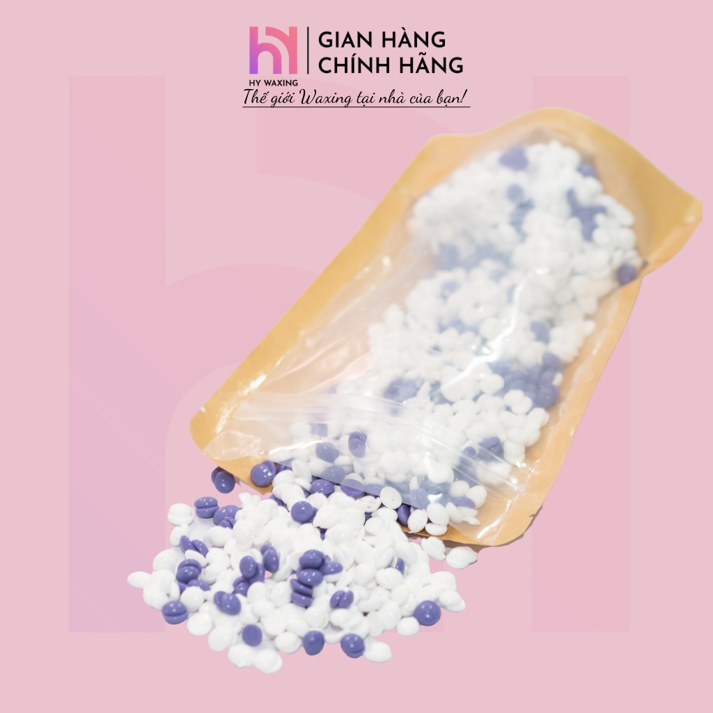 [CHE TÊN] Sáp Wax Lông Mix Lavender + Sữa Dừa Chuyên Dụng Wax Bikini Tặng Kèm Que HY WAXING
