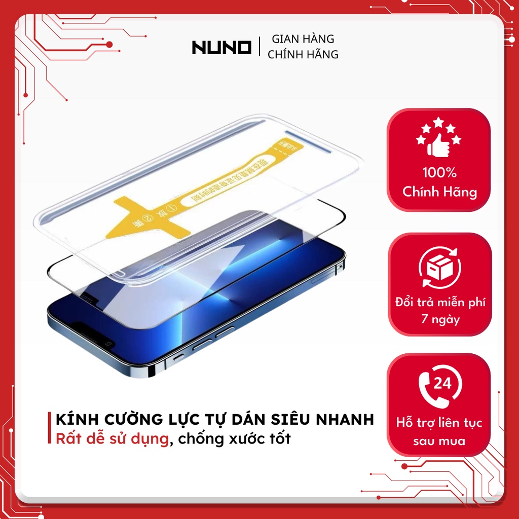 Kính Cường Lực KingKong Iphone Tự Dán Full Chống Nhìn Trộm NUNO, Che Bụi, Chống nước, Chống xước x/xs/xsmax/11/12/13/14