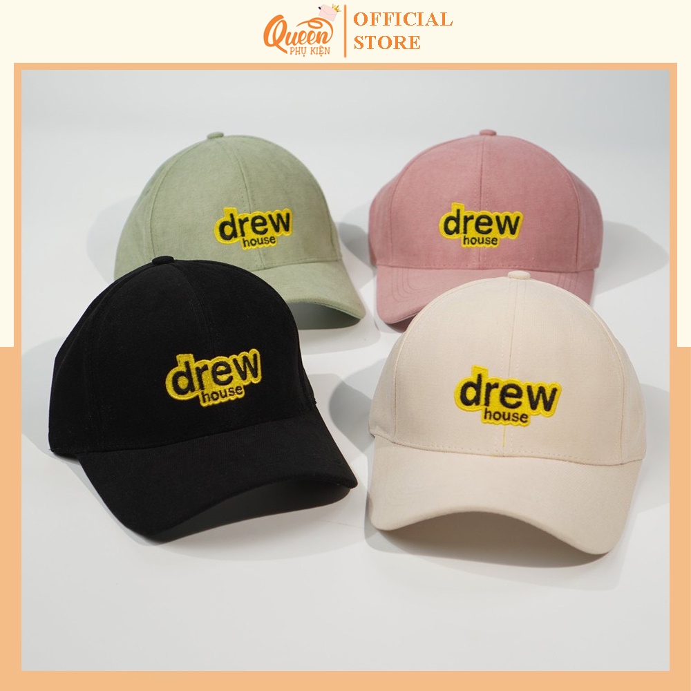Mũ Lưỡi Trai Nón Kết Nhung Thêu Chữ DREW HOUSE 481 Phong Cách Ulzzang Form Unisex Nam Nữ
