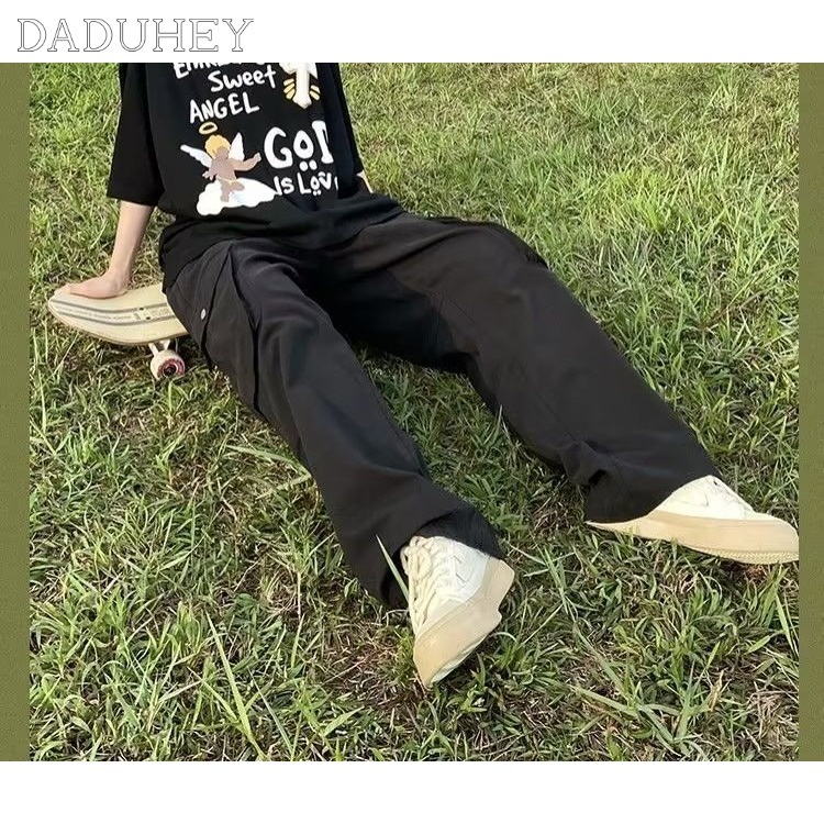 Quần kaki Cargo ROKY màu ĐEN/BE dài suông ống rộng túi hộp trơn form nam nữ unisex