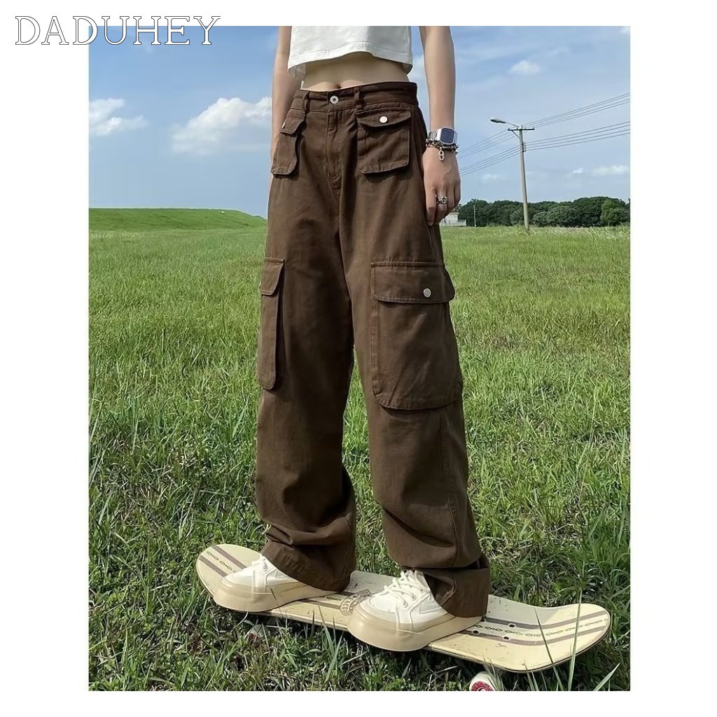 Quần kaki Cargo ROKY màu ĐEN/BE dài suông ống rộng túi hộp trơn form nam nữ unisex