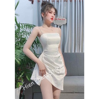 Đầm body lụa cúp ngực 2 dây sexy DN7553