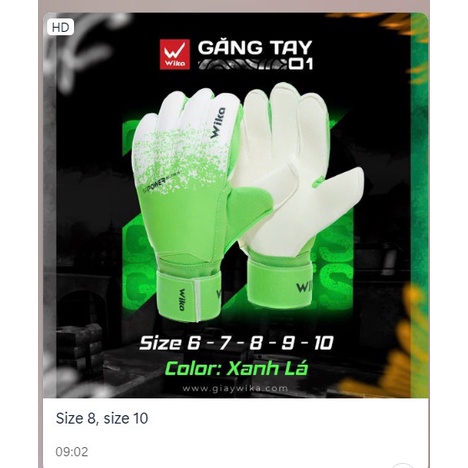 Găng tay thủ môn Wika 200 dành cho trẻ em, loại có xương bảo vệ bàn tay và hỗ trợ bắt dính bóng