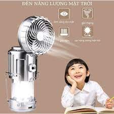 Đèn Kèm Quạt Sạc Năng Lượng Mặt Trời 3in1