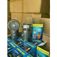 Đèn Kèm Quạt Sạc Năng Lượng Mặt Trời 3in1