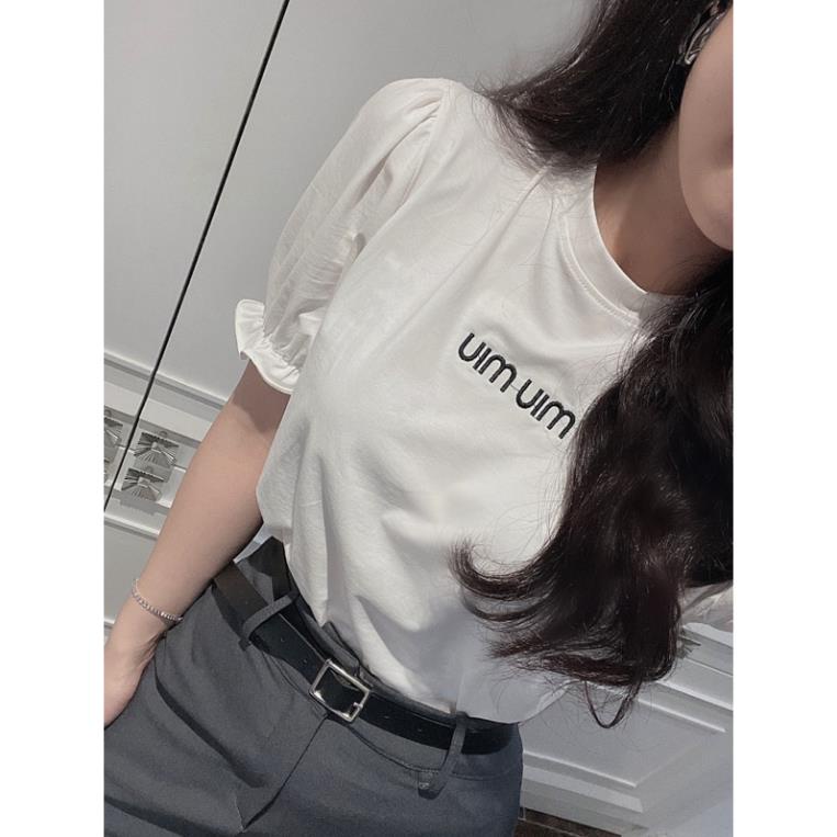 Phông thêu basic miu miu màu trắng