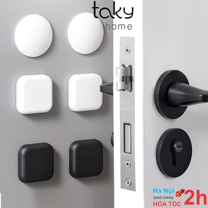 Miếng Chặn Cửa - Taky. Cao Su Dán Tường Chống Va Đập, An Toàn Cho Cửa Phòng Và Tay Nắm Cửa, Tiện Dụng Trong Nhà. 1650