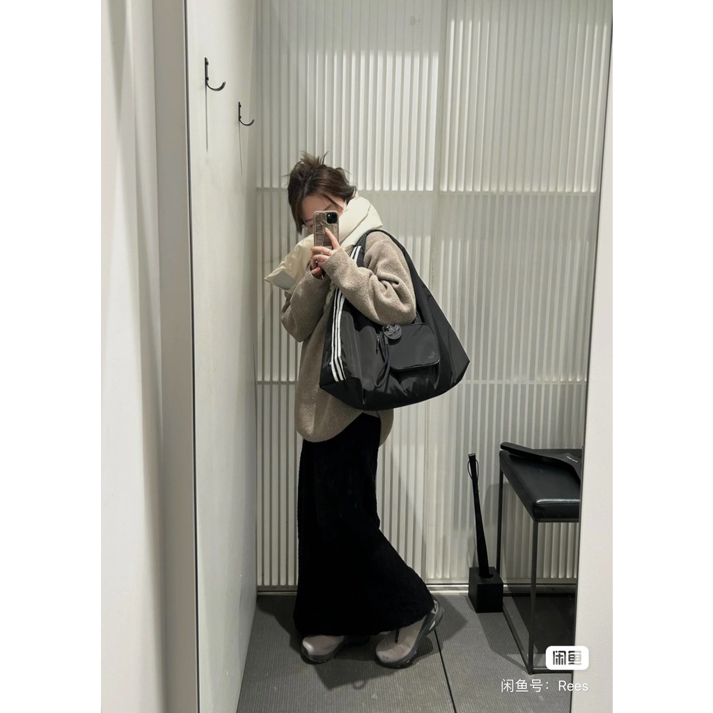 TÚI SHOULDER BAG VẢI DÙ SỌC KÈM VÍ NHỎ