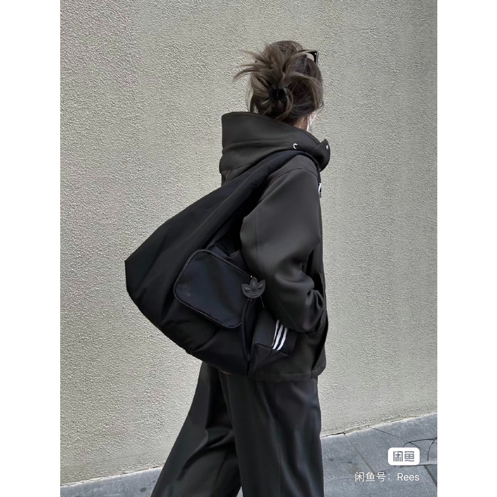TÚI SHOULDER BAG VẢI DÙ SỌC KÈM VÍ NHỎ