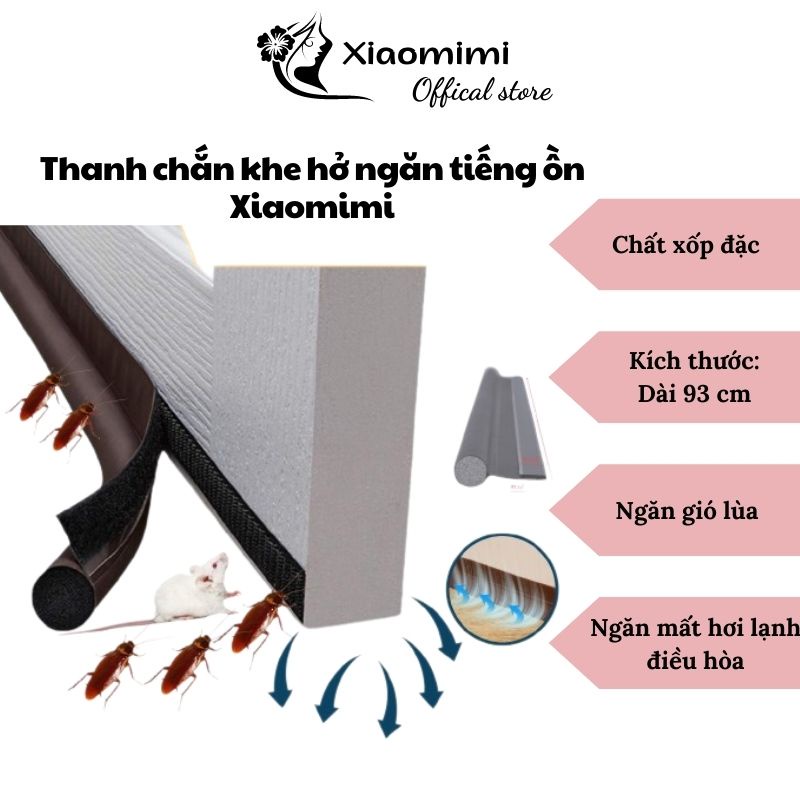 Thanh chắn khe hở lấp kín khe cửa ngăn tiếng ồn ngăn gió lùa ngăn gió điều hòa chắn bụi XIAOMIMI.VN SF782
