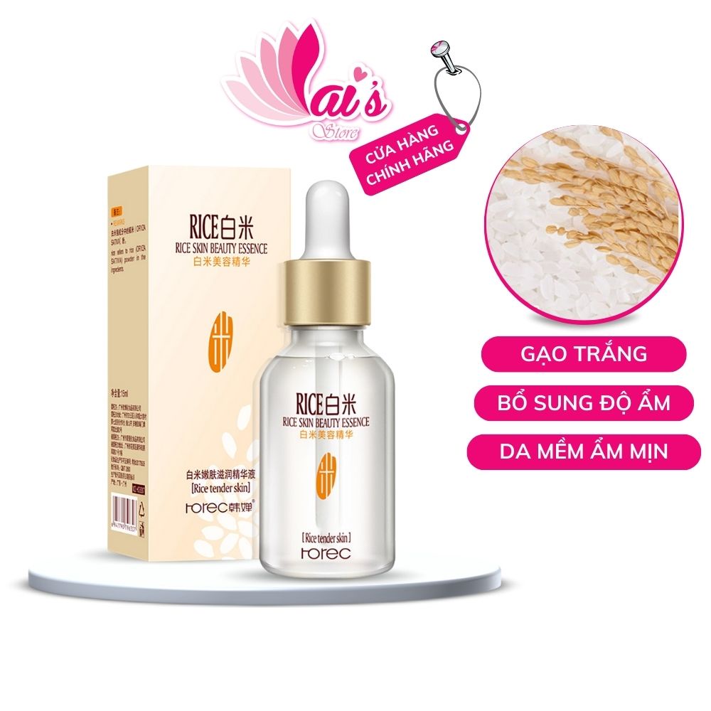 Serum Gạo Trắng Rorec White Rice, Rice SKin Beauty Essence, Dưỡng Ẩm, Trắng Da, Trẻ Hóa Da, Chính Hãng Nội Địa Trung
