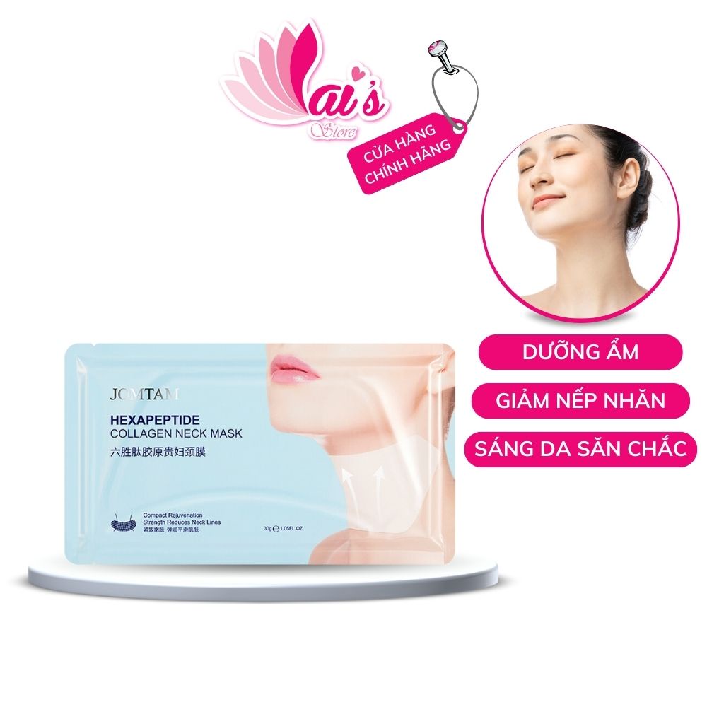 Mặt Nạ Cổ Thạch Jomtam Hexapeptide Collagen Neck Mask Làm Mờ Nếp Nhăn Cổ, Trắng Da, Dưỡng Ẩm, Nâng Cơ - LAI'S STORE