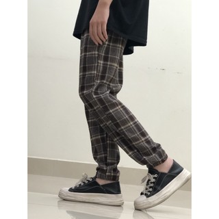 Quần kẻ caro cho bé BỐNG SHOP quần caro bo gấu cạp chun dây rút