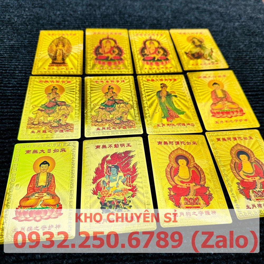 Thẻ Bài Phật Bản Mệnh , Hộ Mệnh 12 Con Giáp Bỏ Bóp, Ví, Túi Xách May Mắn, Bình An