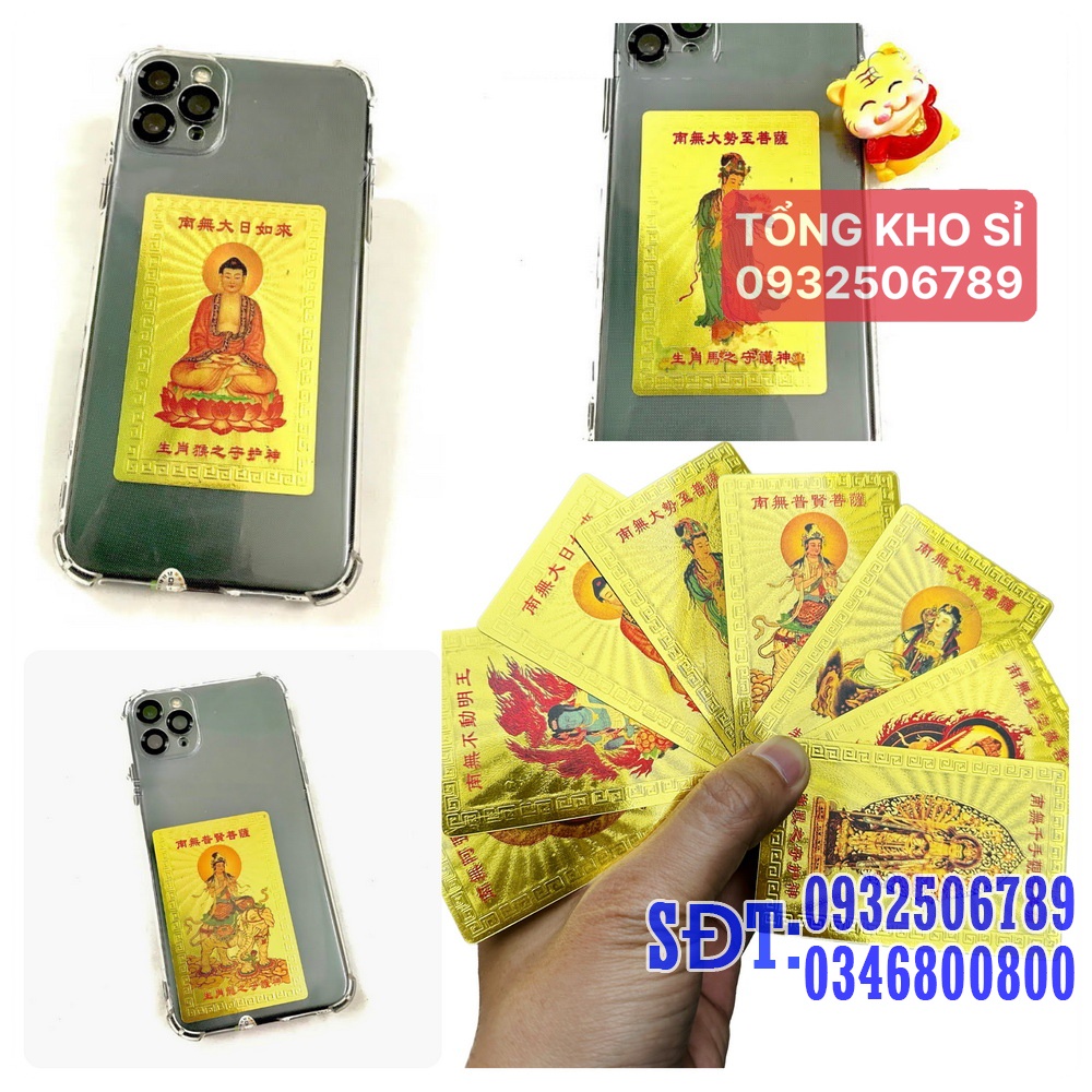 Thẻ Bài Phật Bản Mệnh , Hộ Mệnh 12 Con Giáp Bỏ Bóp, Ví, Túi Xách May Mắn, Bình An