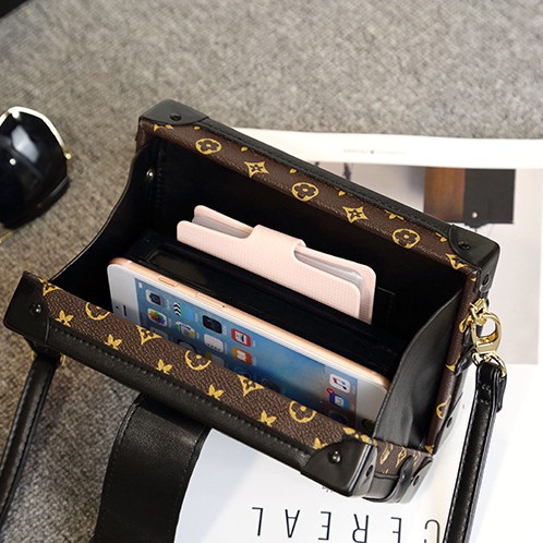 Túi đeo chéo nữ dáng hộp sang chảnh, Túi xách nữ hộp cứng cao cấp