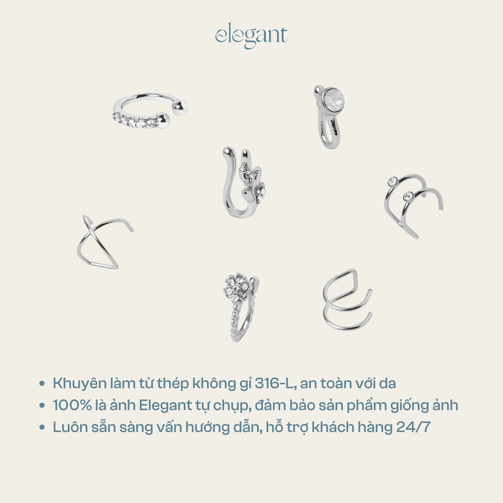 Khuyên tai kẹp X EARCUFF Elegant