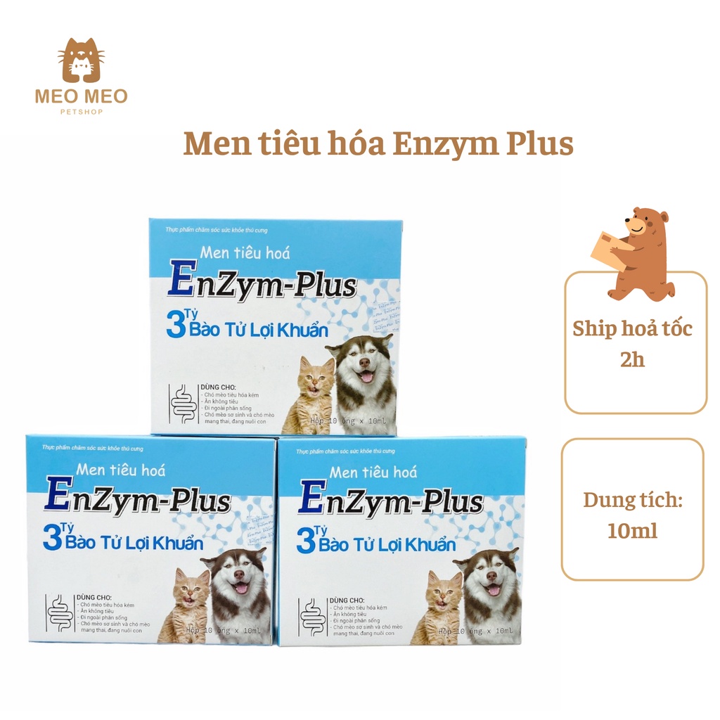 Men hỗ trợ tiêu hóa Enzym Plus dạng nước dành cho chó mèo