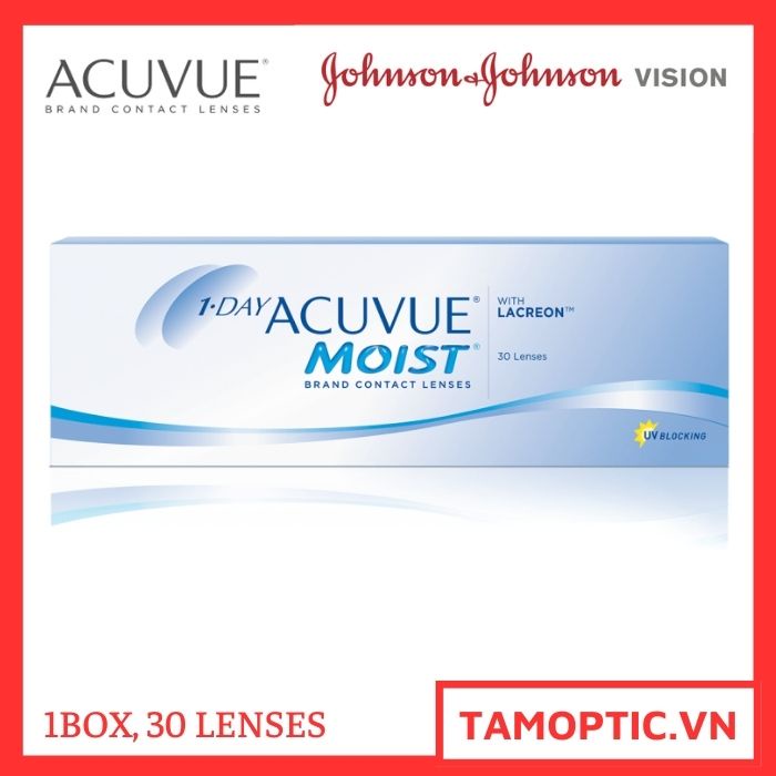 Kính Áp Tròng 1 ngày viễn thị 1-Day Acuvue Moist with LACREON UV Johnson&Johns