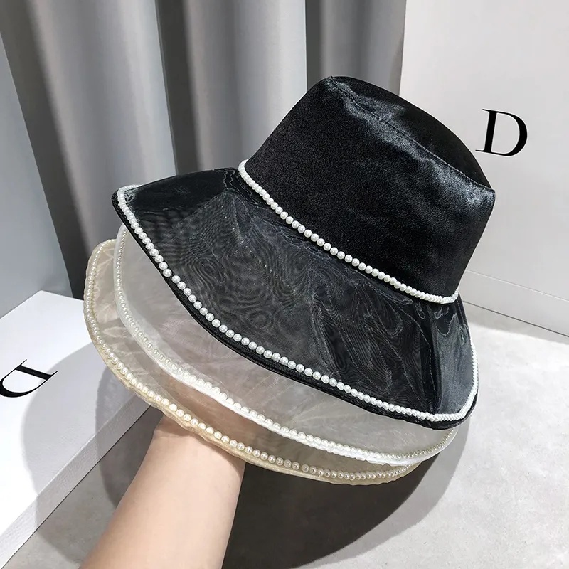 Toàn Bộ Nón Tai Bèo Phối Lưới Đính Ngọc Trai Và Hoa Phong Cách Nhật Bản Thời Trang Cao Cấp Cho Nữ