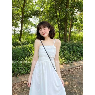 Đầm hai dây trắng [STORY] D1112 (ảnh thật)