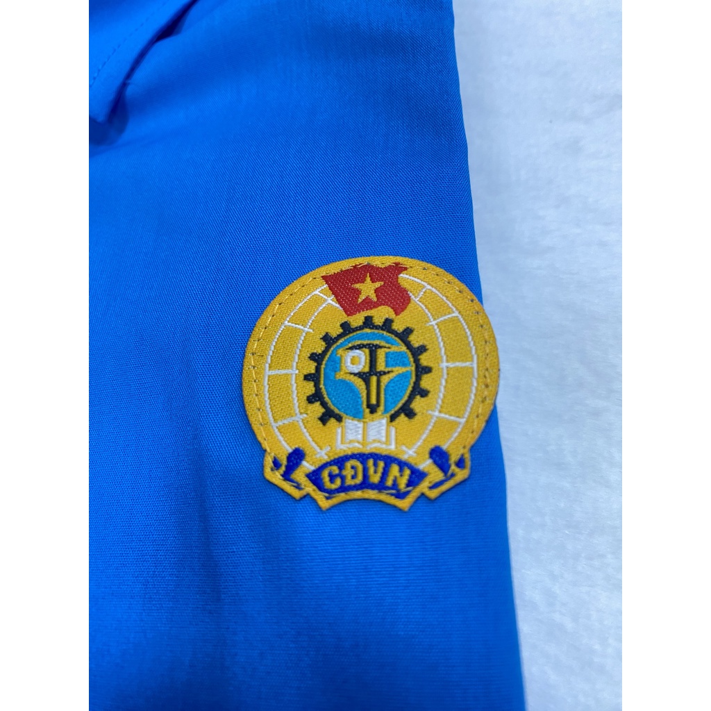 Áo công đoàn việt nam sơ mi nữ  dài tay cao cấp,chất liệu pangzim hàn quốc,logo sắc nét