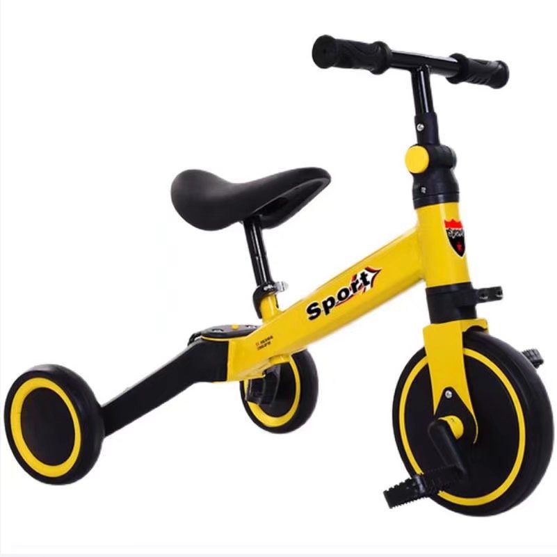 Xe chòi chân thăng bằng SPORT kết hợp xe đạp cho bé 2-5 tuổi có chỉnh độ cao-thấp (Đỏ-Vàng)