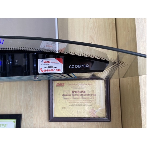 Hút mùi kính cong cảm ứng VẪY TAY Canzy CZ DB70Q -Bảo hành chính hãng 3 năm | BigBuy360 - bigbuy360.vn