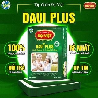 Tảo xoắn DAVI PLUS Đại Việt - Giúp ăn ngon, ngủ sâu giấc hơn ở người cao tuổi (200viên)